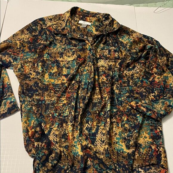 Bundle of 3X tops Dana Buchman Pink Patterned Blouse with Chain Accent and more - Picture 5 of 9